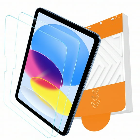 2 Pack Tempered Glass Screen Protector for iPad 11th A16 11-in. /10th Generation 10.9-in. (2025/2022), 9H  Hardness Film with Easy Application Tray, Compatible with Apple Pencil