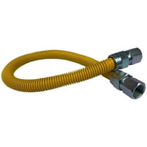 Jones Stephens G71115 18" Stainless Steel Gas Connector - Yellow