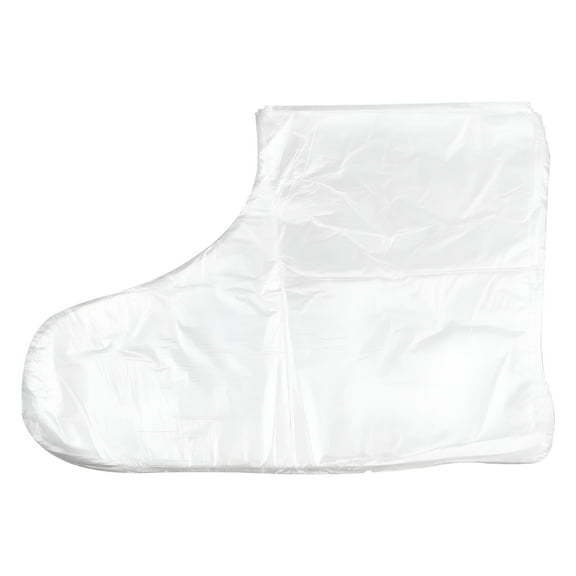 TELOLY 200pcs Disposable Foot Covers Transparent Plastic Booties Foot Therapy Bags for Women Men