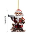 2D Cool Acrylic Santa Pendant Santa Pendant Acrylic Santa Double Print