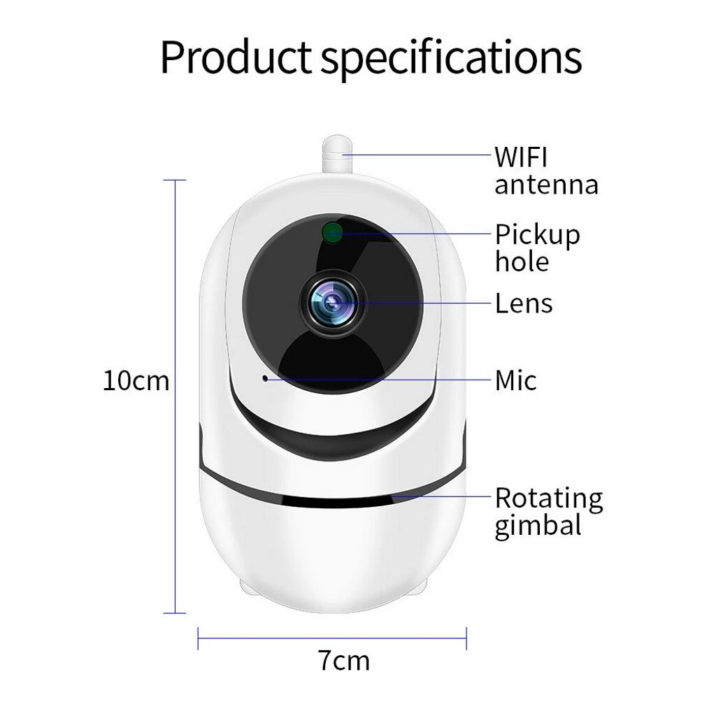 Aniceparthy Brand New Wide Angle 1080P HD Indoor Security Camera Baby Pet Monitor, WiFi Wireless Mini CCTV Camera with App w 32GB SD Card