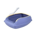 thumbnail image 4 of Caja de arena para gatos, caja de arena duradera para gatos, inodoro semicerrado, antisalpicaduras violeta, 4 of 9
