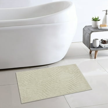 Mainstays Tufted Waves 2 Piece Bath Rug Set, Papyrus Beige, 17" x 24" & 20" x 30"