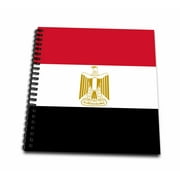 3dRose Flag of Egypt - Egyptian red white black with gold national emblem the Eagle of Saladin - Arab world - Mini Notepad, 4 by 4-inch