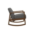 thumbnail image 4 of Modern Nursery Rocking Chair with Hardwood Frame,Soft Upholstery Rocker Accent Chair with Plush Cushion,Comfy Armchair for Living Room Bedroom,Gray, 4 of 5