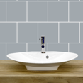 thumbnail image 3 of Walplus Peel and Stick Backsplash Colour Block Grey Wall Tile Decals 24 Pcs 6" x 6", 3 of 7