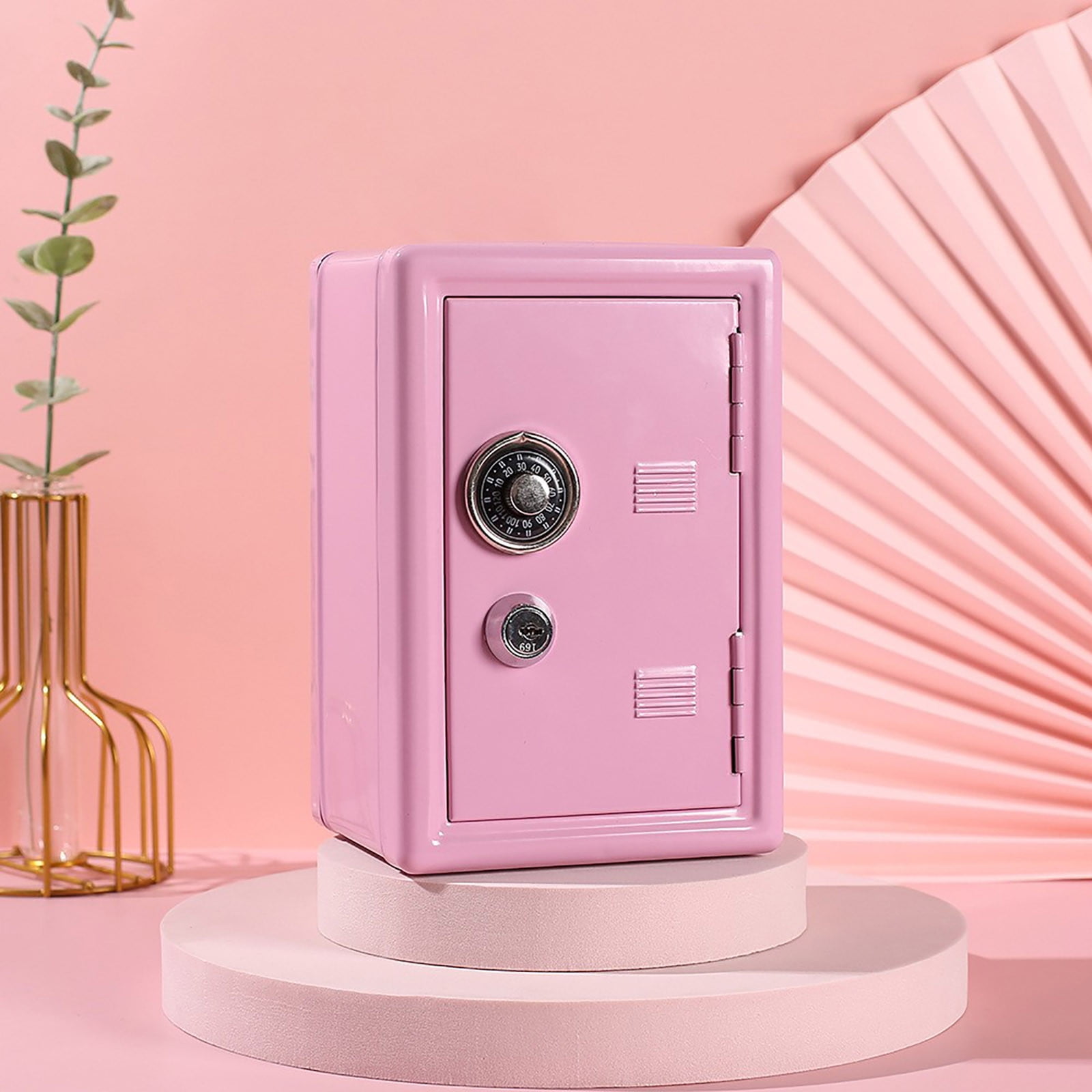 Kids Money Bank Locker Safe With Key And Single Digital Lock, Metal Money Safe, Mini Password Cash Coin Savings Box Gift For Kids Boys And Girls Kids Toddler Supplies