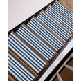 thumbnail image 3 of Blue Gray Stripe Stair Treads Non Slip for Steps Abstract 15 Pcs Reusable Adhesive Stair Runner Mats for Dogs Elders Carpet Treads Rugs for Staircase 8x30 In, 3 of 7