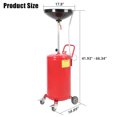thumbnail image 3 of Portable Waste Oil Drainer, Height Adjustable Pneumatic Industrial Fluid Drain Tank with Wheels, Oil Pan Funnel for Changing Car and Truck Oil, 3 of 7