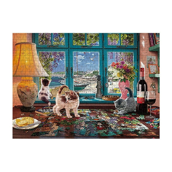 EQWLJWE Puzzle Toys Puzzle Cat 1000 Large Adult And Children's Puzzle Festival Gift Virtual Puzzle Christmas