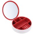 thumbnail image 5 of KALLORY Jewelry Box 1Pack 3.93x3.93x1.18in Red ABS Plastic for Friends and Lovers present, 5 of 8