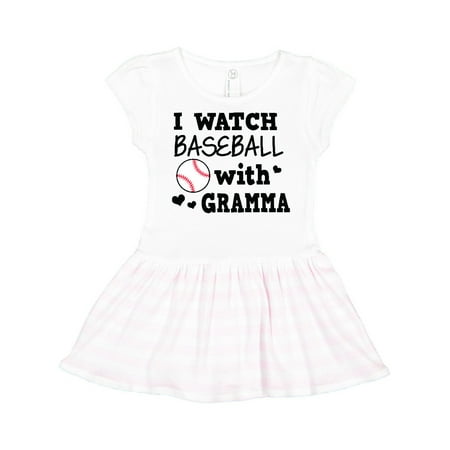 

Inktastic I Watch Baseball with My Gramma Gift Toddler Girl Dress