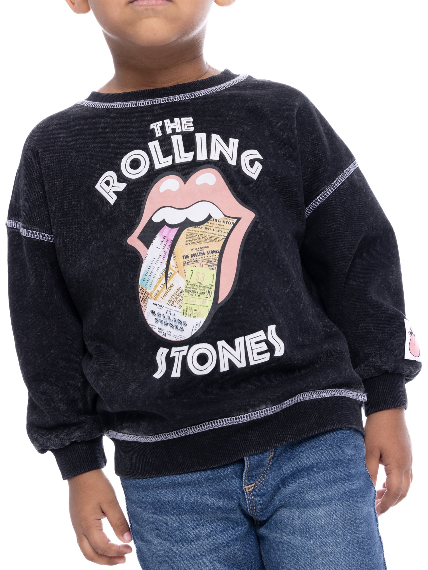 Rolling Stones Toddler Boys Mineral Washed Graphic Sweatshirt, Sizes 12M-5T