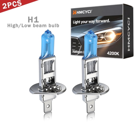 H1 Halogen Headlight Bulb Fog lights 12V 100W White 4200K, 64150 12258 Light bulbs Headlamp Replacement Super Bright