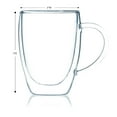 thumbnail image 4 of STP GOODS Double-Walled Glass Mug 12 fl oz (350 ml) Clear Heat-Resistant Glass Cup for Tea Hot Beverages Coffee Service for 1, Clear, 4 of 5