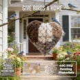 thumbnail image 3 of Handmade Fiber Bird Nesting Heart, Refillable Birds Haven 1 Heart Shape Hummingbird Nesting and 2 Bags of Nest Materials, Winter Fowl Gifts Animal Hummingbirds Lovers Home Garden Yard(3Set), 3 of 14