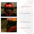 thumbnail image 3 of Casco para Motocicleta Bluelander de Doble Visera con Certificación ECE, Rojo, Talla M, 3 of 5