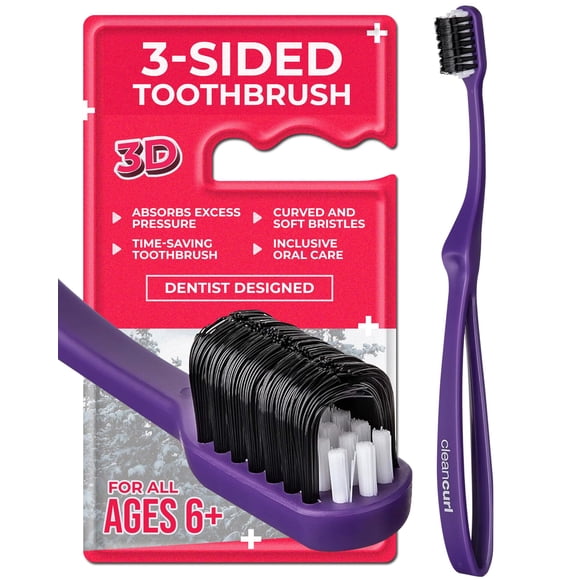 Cepillo de dientes edel+white CleanCurl 3D de cerdas suaves