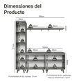 thumbnail image 3 of Mueble para TV Madesa Nice Hasta 70 con Repisa y Pies Gris, 3 of 10