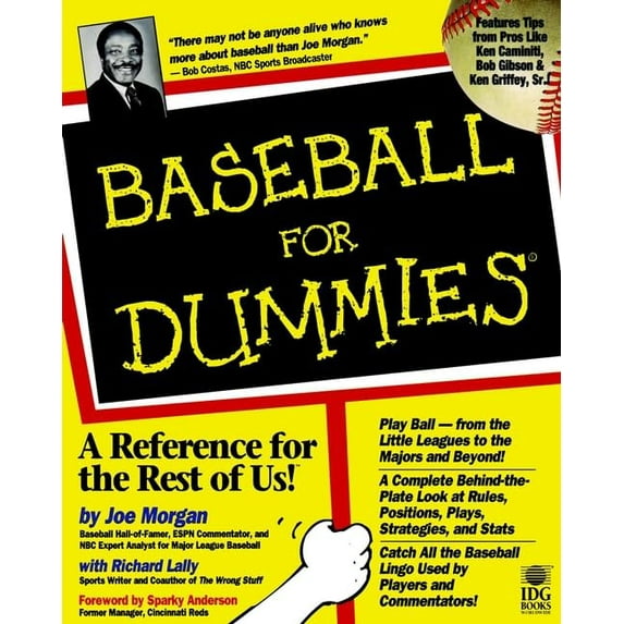 Pre-Owned Baseball for Dummies (Paperback) by Joe Morgan, Richard Lally