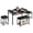 Relief Finish, variant on Volkmi Space-Saving Dining Table Set for 4 – Modern Kitchen Furniture with Upholstered Bench & 2 Stools – Great for Apartments, Studios, Small Spaces – Tiger Wood Finish