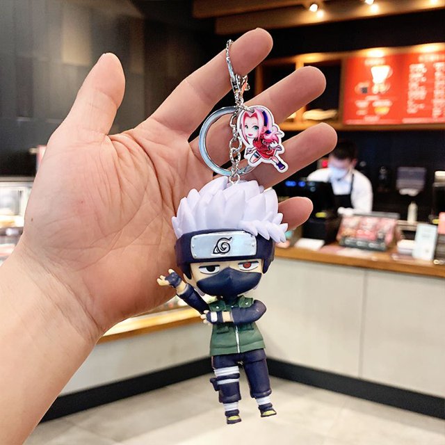 LLavero de figuras de acción de Naruto, modelo de dibujos animados de Uchiha Itachi, muñecas Ninja, colgante, regalos para niños Fivean Figuras de anime