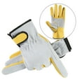 thumbnail image 2 of Work Gloves Leather Welding Safety Protection Garden Wear-Resistant Gloves Gray, 2 of 5