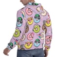 thumbnail image 6 of Uemuo Cartoon Donuts Pattern Men's Hoodie - Casual Pullover Hoodie with Kangaroo Pocket, Stylish Hooded Sweatshirt for Everyday Wear-Large, 6 of 7