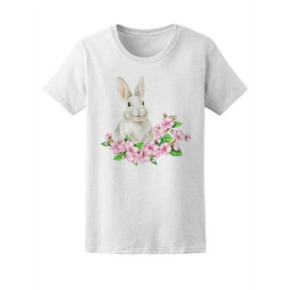 Easter Bunny Cherry Blossom T-Shirt Women -Image by Shutterstock, Female x-Large