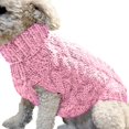 thumbnail image 1 of GRNSHTS Small Dog Sweaters Knitted Pet Cat Sweater Warm Dog Sweatshirt Dog Winter Clothes Kitten Puppy Sweater (Light Pink,M), 1 of 7