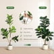 thumbnail image 4 of 4FT Fiddle Leaf Fig Tree Artificial con 48 Leaves Realistic Fau x Ficus Lyrata Trees en 7.8 inch Blanco Planter Pot Indoor Fake Floor Plants para Oficina en Casa Living Sala cm de..., 4 of 7