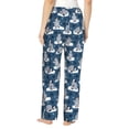 thumbnail image 3 of Naloa Snow Penguin Print Women’s Ultra-Soft Comfy Pajama Lounge Pants with Pockets & Drawstring, 3 of 8