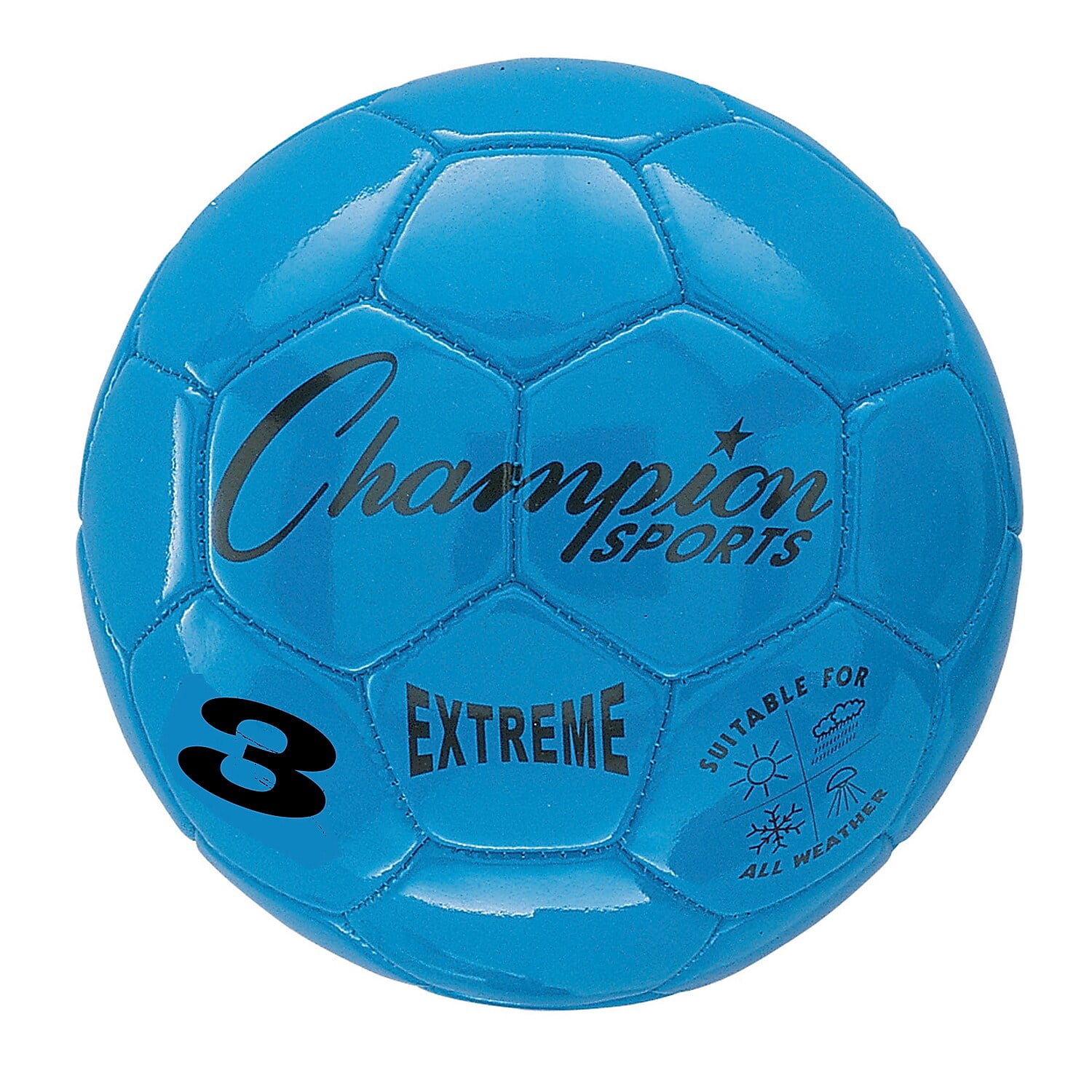 Champion Sports Extreme Soccer Ball Size 3 Royal Blue Pack of 2 (CHSEX3BL-2)