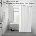 thumbnail image 6 of Utopia Alley Rustproof Wall Mounted Aluminum Double Curved Shower Curtain Rod, Screw Mount Rod, Stronger and More Secure Than Tension, Adjustable Double Shower Rod from 45" to 72", Expandable (White), 6 of 18