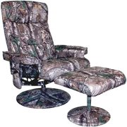 Relaxzen Leisure Recliner Chair with 8-Motor Massage & Heat, Black