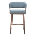 thumbnail image 6 of Zuo Modern Poise Barstool, Azure Gray and Walnut, 6 of 11
