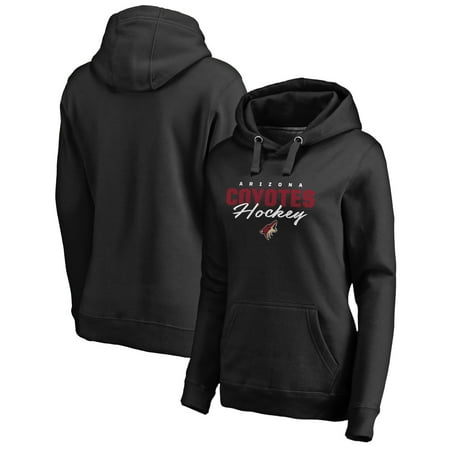 Phoenix Coyotes Sweatshirt - Arizona Coyotes Fanatics Branded Women's Iconic Collection Script Assist Pullover Hoodie - Black