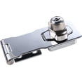 thumbnail image 4 of HUGFEGWE Keyed Hasp Lock with Keys Twist Knob for Doors Cabinets Chrome Plated 4in U2536-16641, 4 of 7