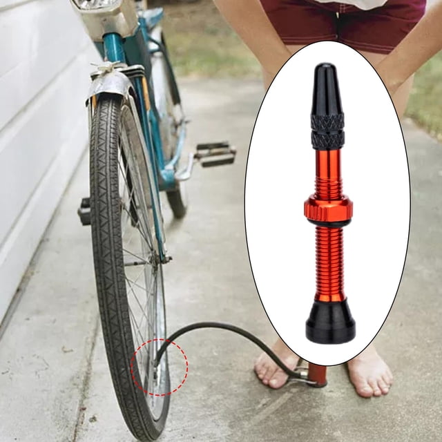 Válvula de Extensión de Llanta shamjiam Tubeless Presta 40mm Rojo