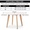 thumbnail image 6 of Farmhouse Round Fitted Table Cover with Elastic Waterproof Outdoor Indoor Tablecloth Washable Wipeable Table Cloth for Picnic Camping Party (Wood, Fits Table up to 45" - 52" Diameter), 6 of 6