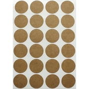 Royal Green Dot Stickers 1 inch Brown Kraft Paper Round Label 25mm - 120 Pack