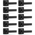 thumbnail image 1 of Matte Door Handles Passage Door Handles Interior Door Handles NonLocking Lever Set [for Hallway or Closet Doors] Reversible for Right/Left Sided Doors, 1 of 8