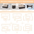 thumbnail image 4 of AECOJOY 7 Piece Patio Conversation Set, Outdoor Sectional Sofa Rattan Wicker Dining Furniture in Beige, 4 of 9