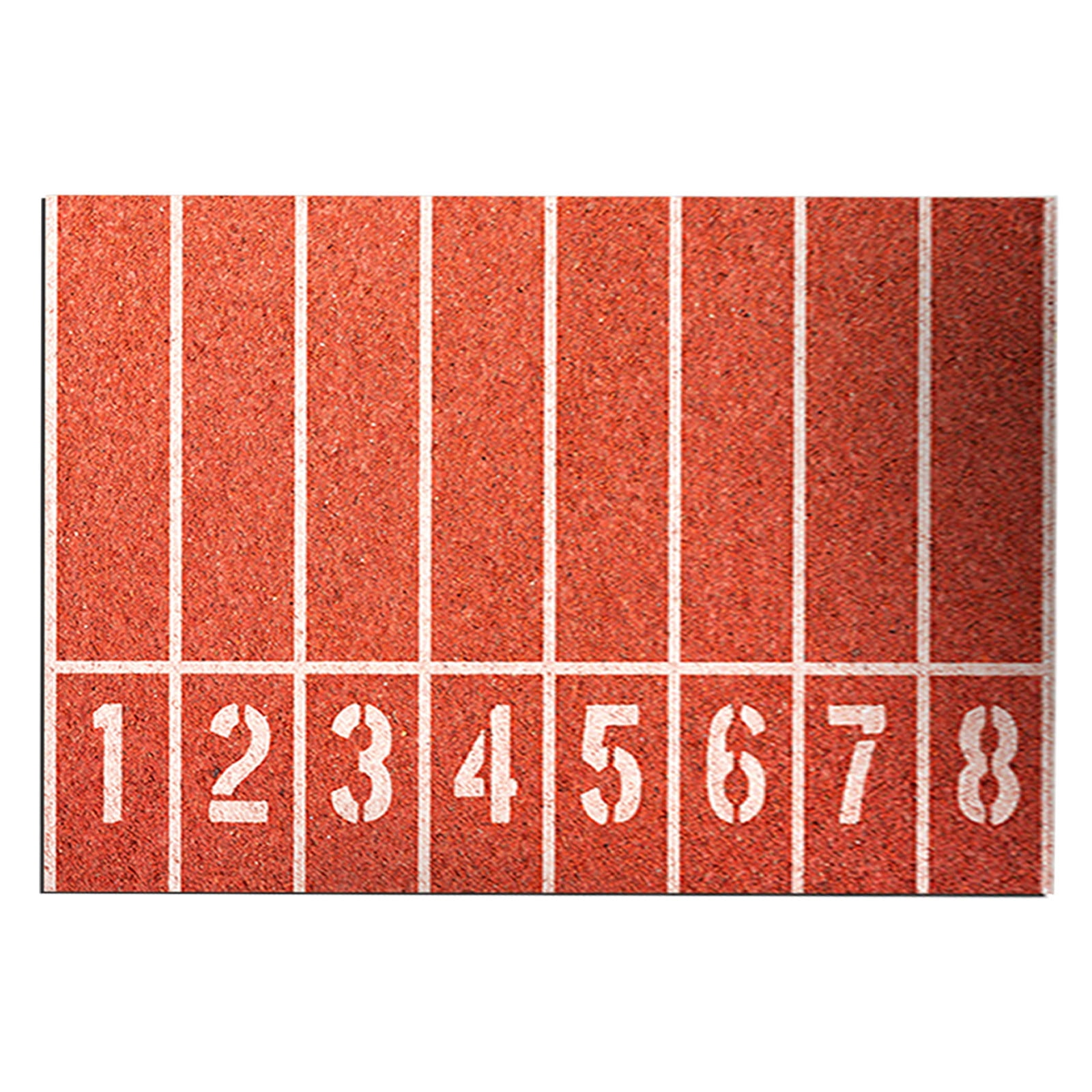Shrysg 40x79" Athletic Field Track Rug | Vibrant Red Sport-Themed Decor | Perfect for Kids' & Boys' Playrooms, Bedrooms | Stylish Living Room Accent