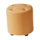 thumbnail image 3 of Reposapiés redondo pequeño, puf, otomano, taburete para cambiar zapatos, asiento, silla, reposapiés, puf, reposapiés para habitación infantil y sala Naranja, 3 of 8