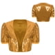 thumbnail image 3 of Chaqueta de lentejuelas para mujer, cárdigan abierto por delante con purpurina, chaqueta corta con frente abierto brillante, Bolero Azz, Tops recortados de baile, ropa para discoteca, 3 of 5