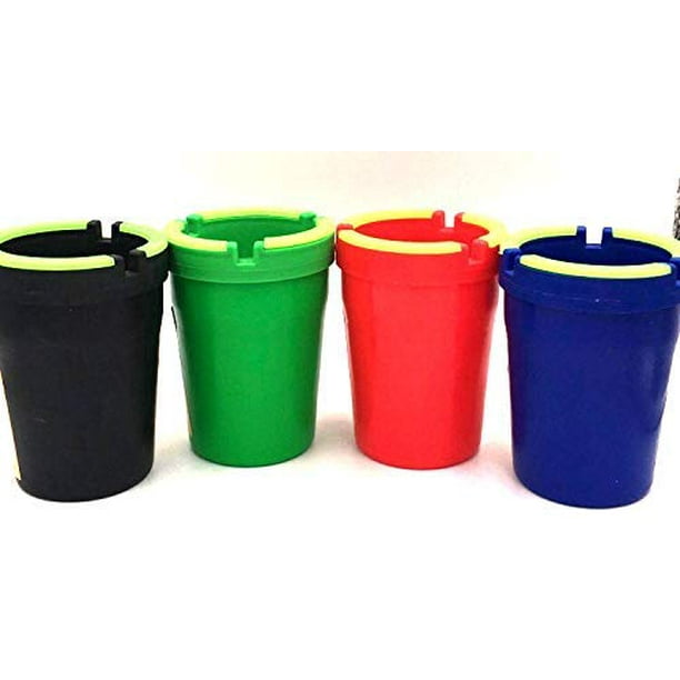 4 Pack Stub Out Glow Top Self Extinguising Cigarette Ashtray Butt