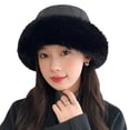 thumbnail image 4 of SikaFu Autumn And Winter Hat Girl Solid Color Hair Along The Thickened Warming Large Eaves And Ear Protecting The Cold And Cold Face, The Face Of The Small Mongolian Hat, 4 of 6