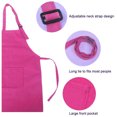 thumbnail image 3 of Toptie Cotton Canvas Parent-Child Apron Set-Hot Pink-Kid L/Adult L, 3 of 7
