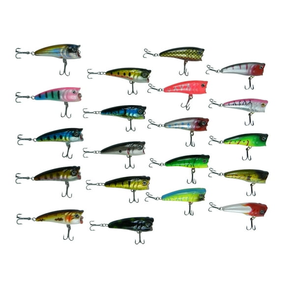 20 Pieces Variety Color Selected Tournament Fishing Lures.Popper-60